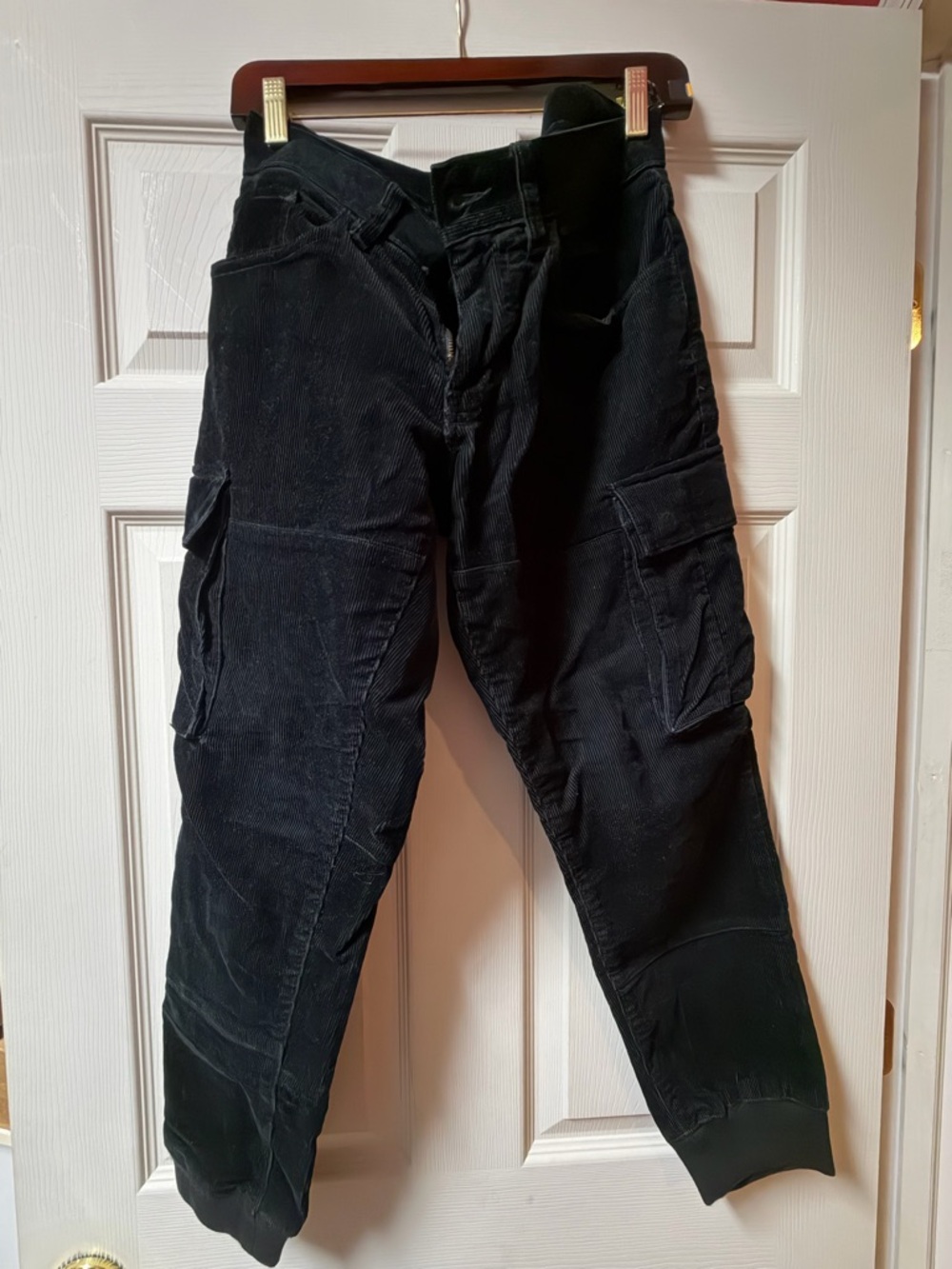 Polo by Ralph Lauren Black Corduroy Cargo Pants